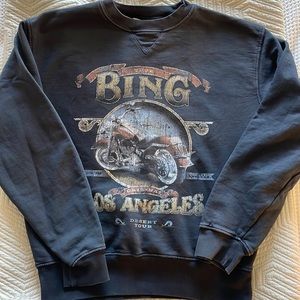 Authentic Anine Bing Romana Biker Sweatshirt